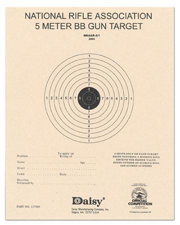 daisy manufacturing co - NRA 5-Meter Target -  for sale