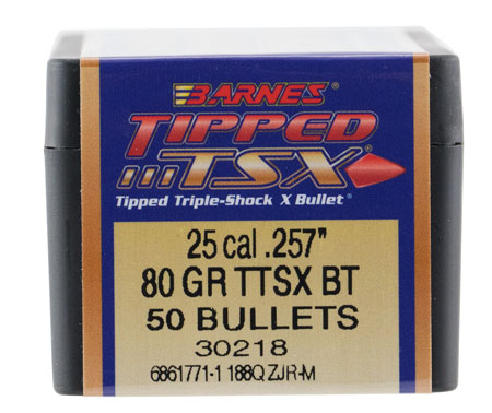 barnes bullets|bullseye - Tipped TSX - 25 Caliber for sale