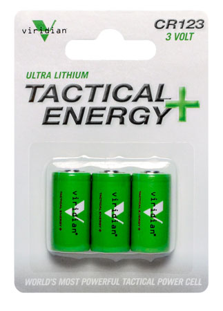viridian green lasers - CR123 Battery -  for sale